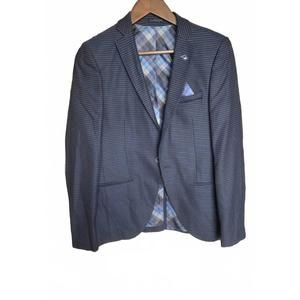NEW CARLOS AMORIN wool sport blazer in classic blue